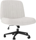 Shintenchi Armless Swivel Criss Cross Chair for Modern Home Decor
