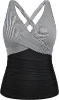 Hilor Women's Underwire Tankini Top for Flattering Tummy Control