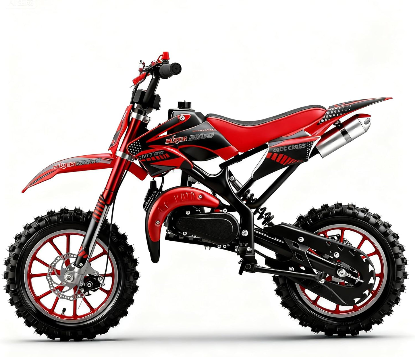 50cc Kids Dirt Bike for Ages 5-17 with Safety Features