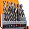 29Pcs Cobalt Drill Bit Set 135 Tip - Durable Black & Gold Jobber Bits