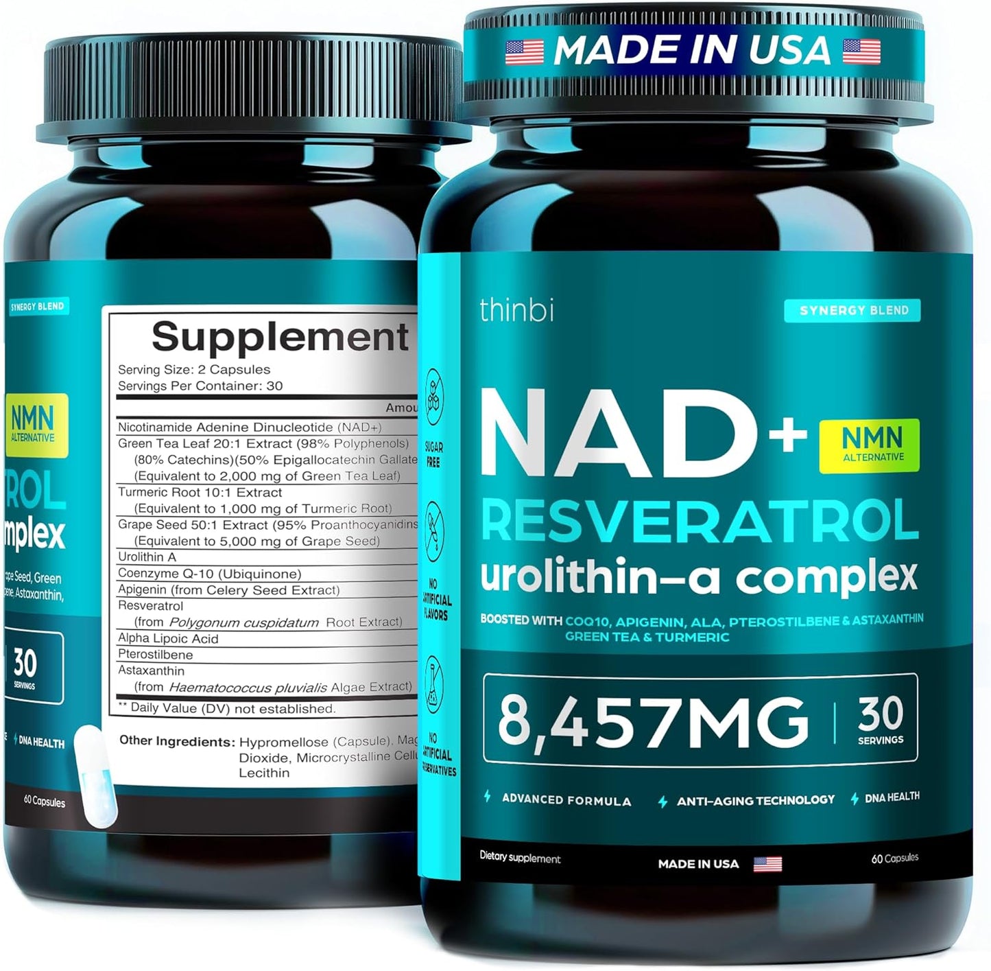 NAD Supplement Extra Strength Liposomal with Green Tea & CoQ10