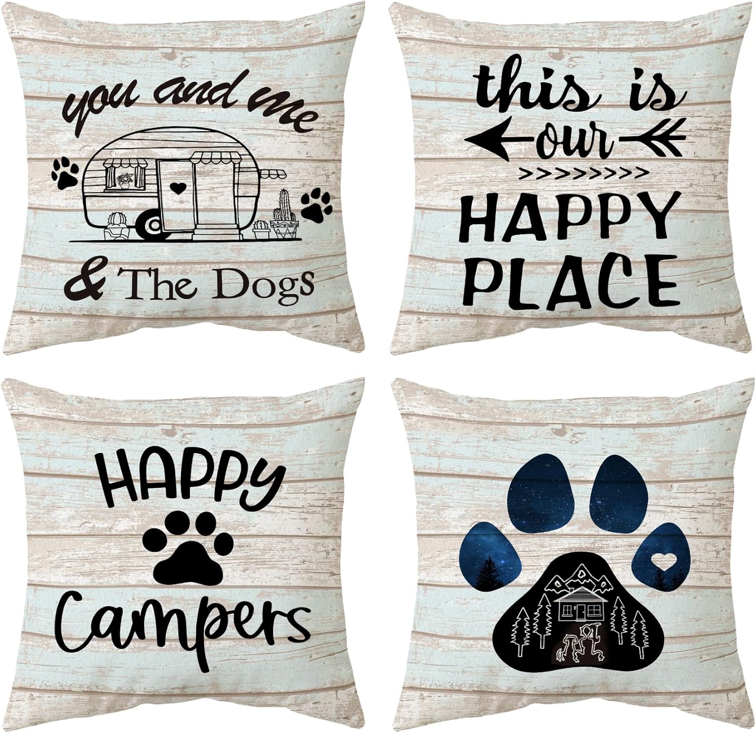 Fun Dog Lover Camper Pillowcases Set