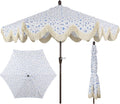 Collins 9 ft. Classic Cottage Tassel Market Patio Umbrella - Auto-Tilt