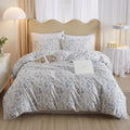 Full Duvet Cover Set Blue Floral - Soft Cotton Full Bedding