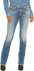 Suki Mid Rise Curvy Fit Slim Bootcut Jeans - Medium Indigo