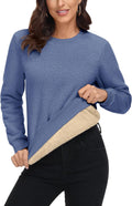 Women's Sherpa Lined Sweatshirt Thick Thermal Fleece Pullover