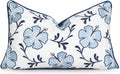 Hofdeco Premium Coastal Lumbar Pillow Cover 12in x 20in - Water