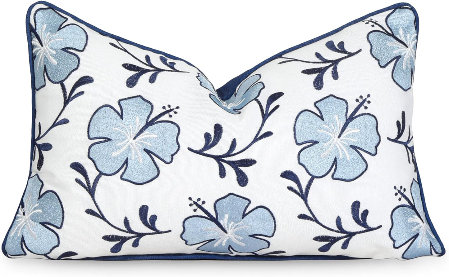Hofdeco Premium Coastal Lumbar Pillow Cover for Indoor Outdoor