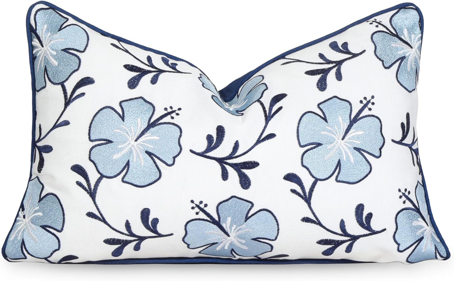 Hofdeco Premium Coastal Lumbar Pillow Cover for Indoor Outdoor