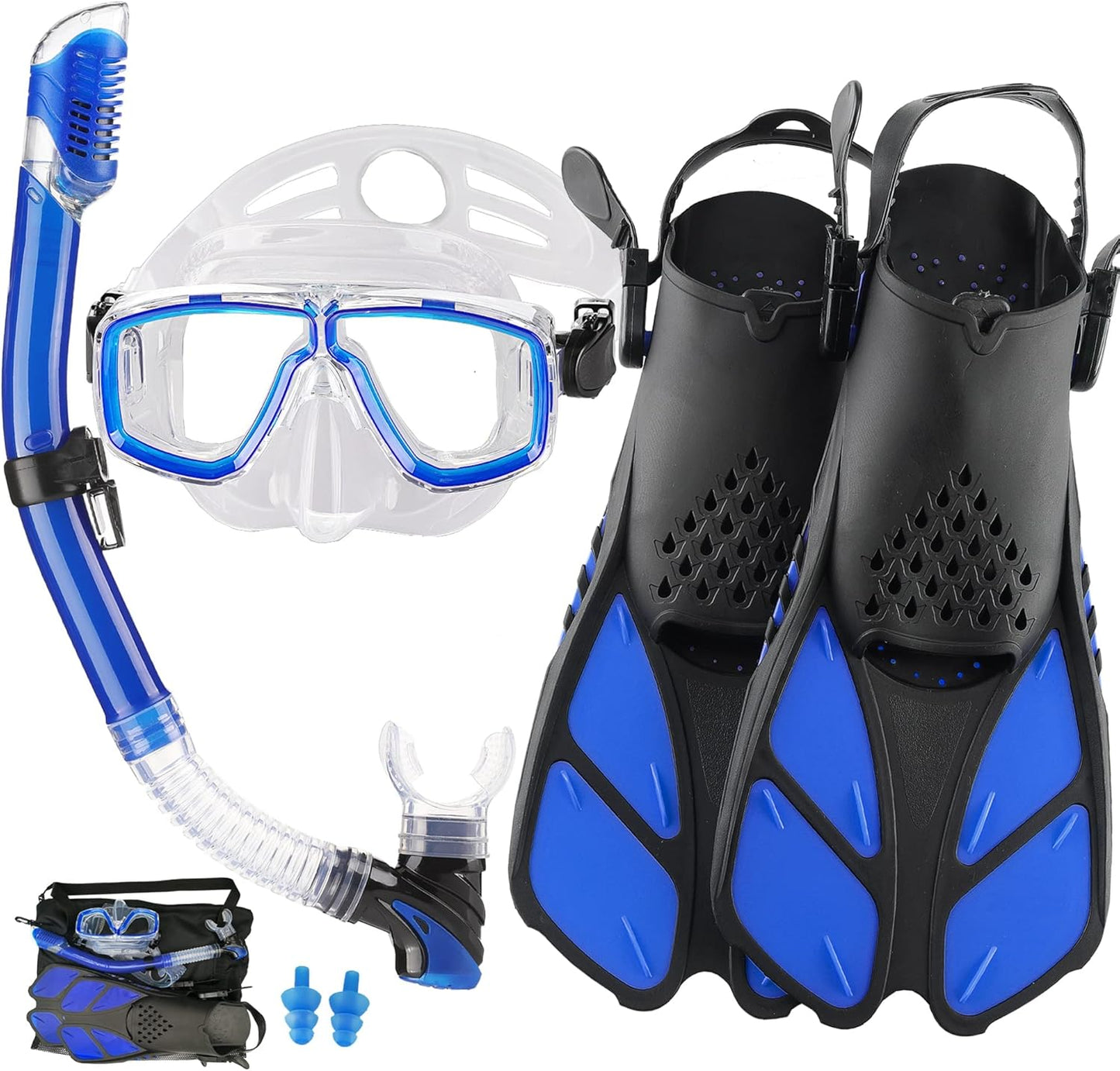 Snorkeling Gear for Adults with Fins - Professional Travel Set