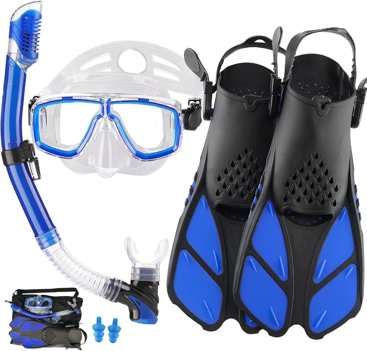 Snorkeling Gear for Adults with Fins - Professional Travel Set