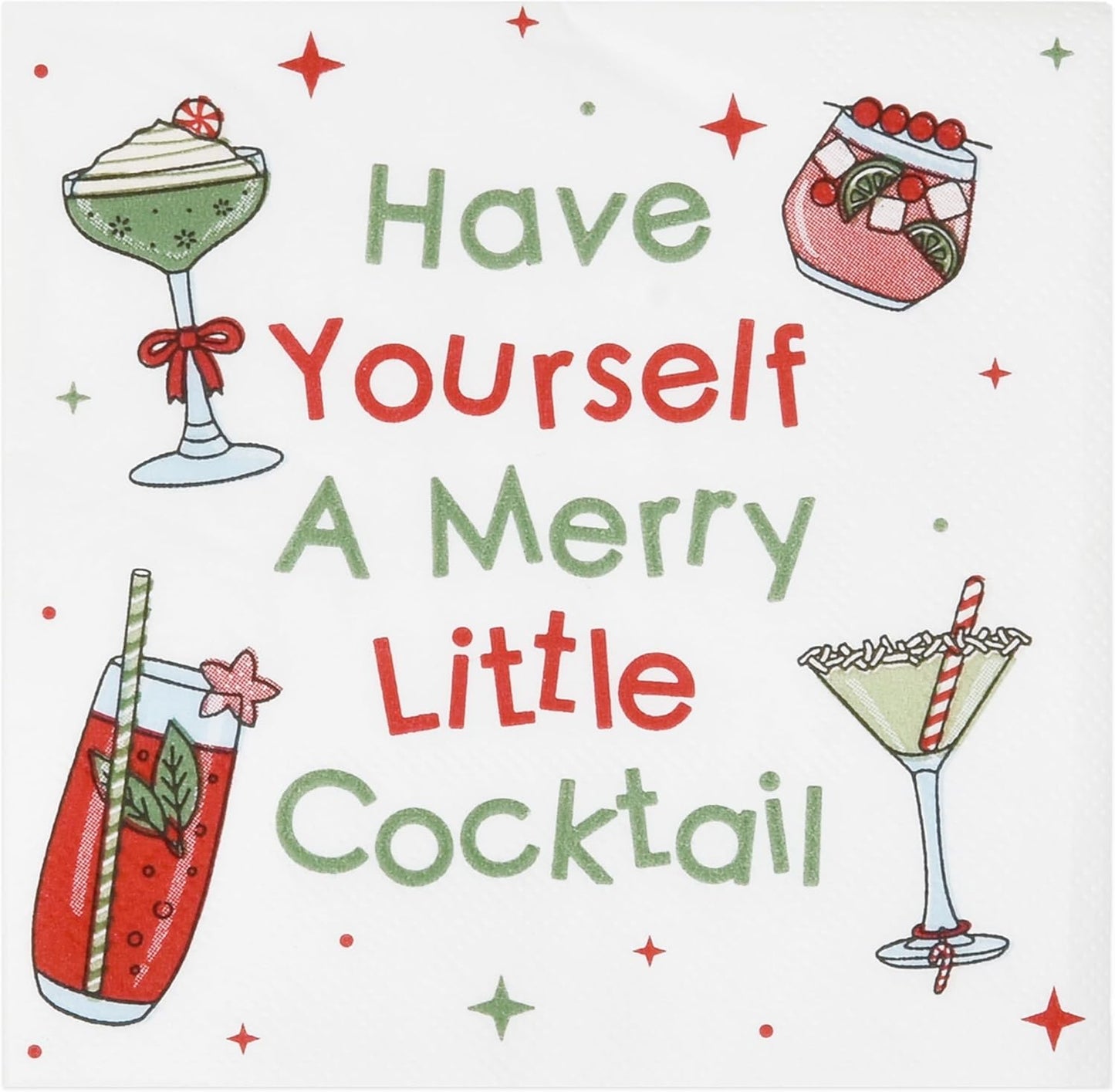 100 Count Funny Christmas Beverage Napkins by Gift Boutique