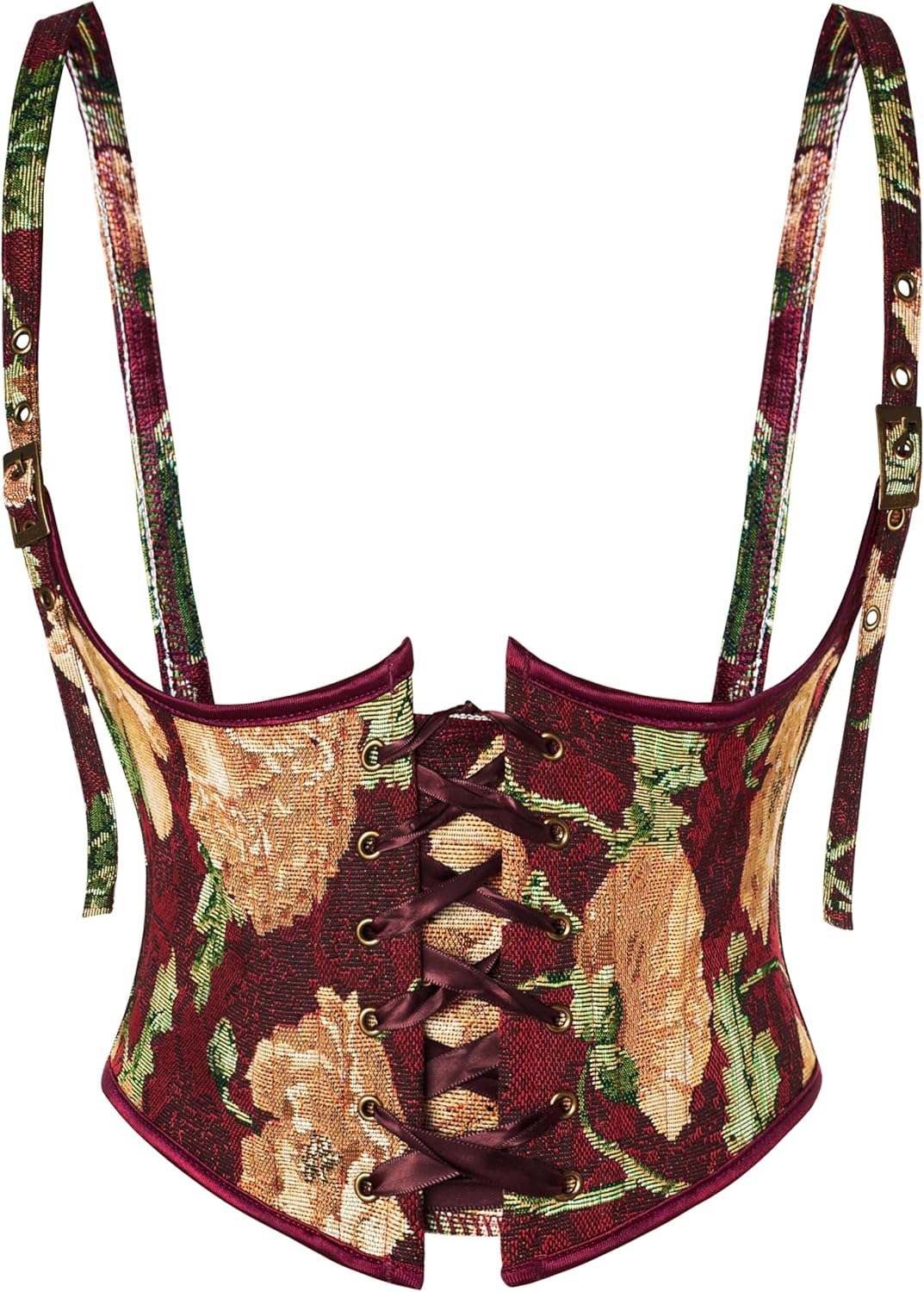 Scarlet Darkness Corset Belt for Women with Floral Lace Design