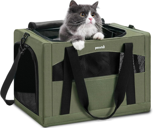 Pecute Cat Carrier for Travel - Breathable and Portable Design