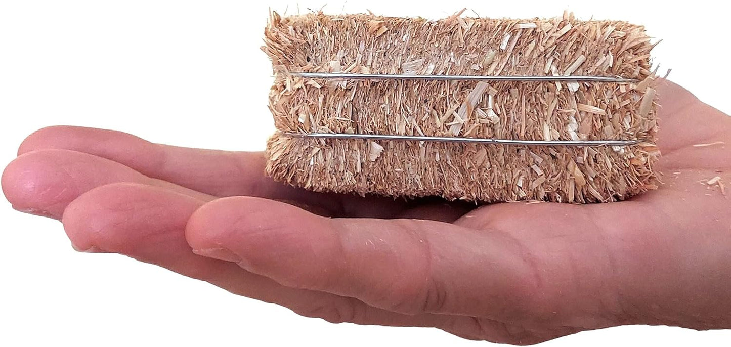 Mini Hay Bales for Craft and Dollhouse Decoration - Pack of 24
