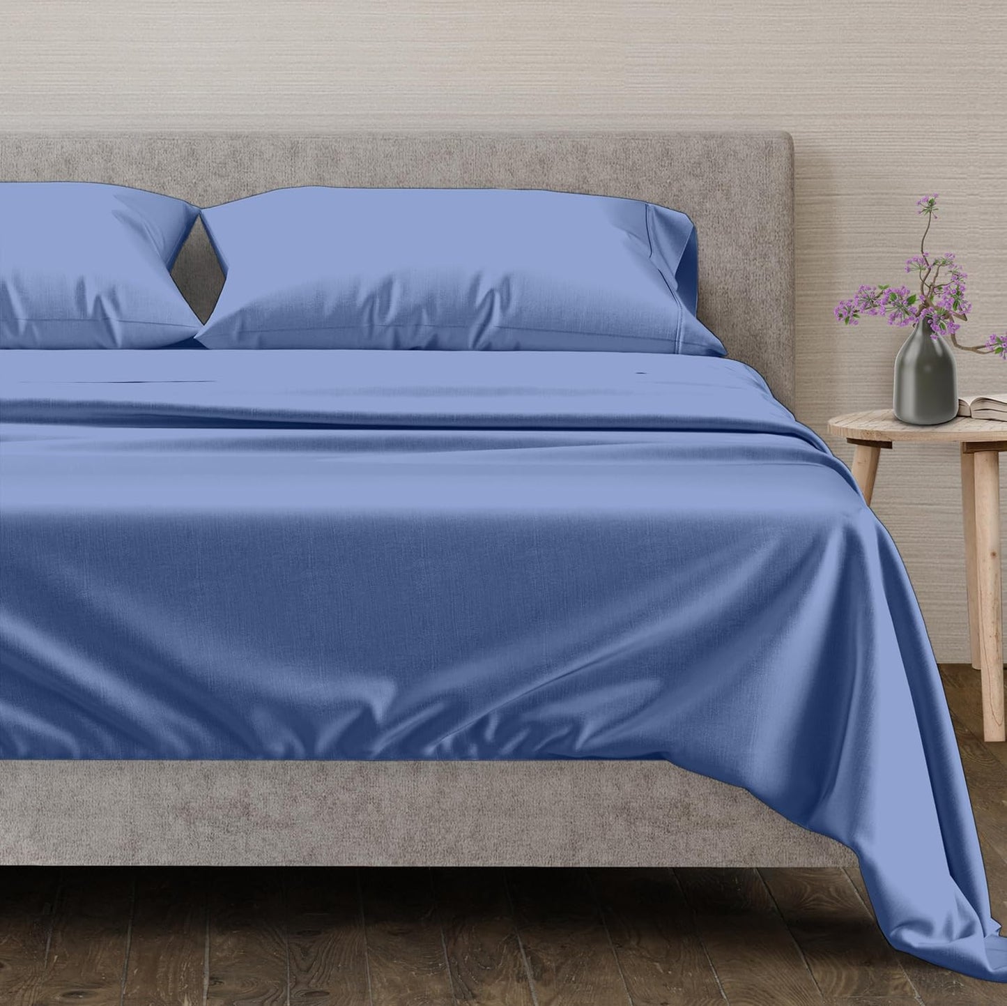 Luxurious 100% Egyptian Cotton Queen Size Sheet Set - Deep Blue
