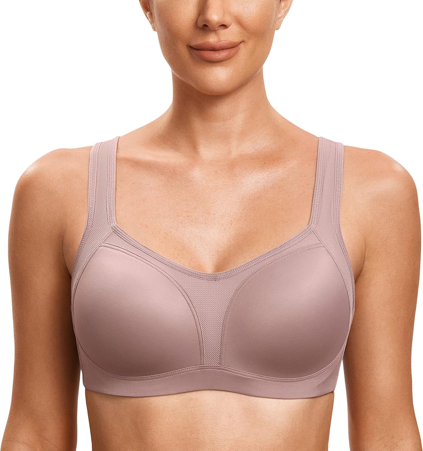 SYROKAN Women's High Impact Underwire Sports Bra for Large Bust