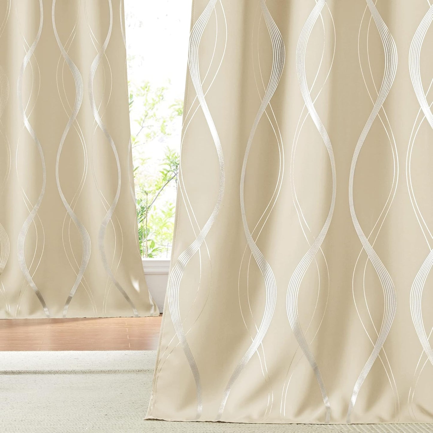 NICETOWN Blackout Curtains Panels for Bedroom, Elegant Design