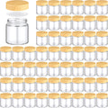 4 oz Glass Jars with Lids - Clear Cosmetic Containers for Travel
