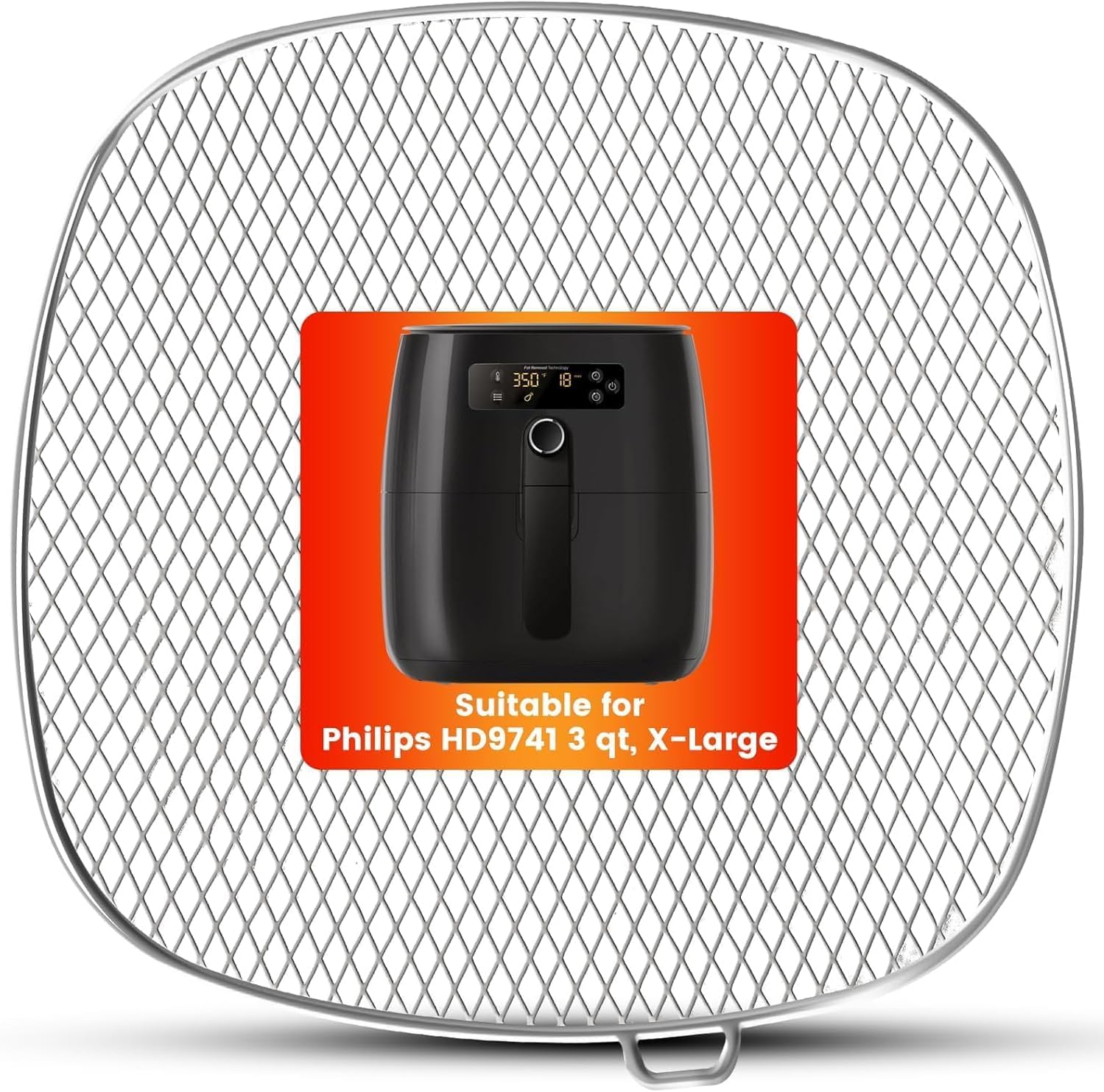 Enhance Philips Air Fryer: 7.2 Square Drip Pan, Dishwasher Safe