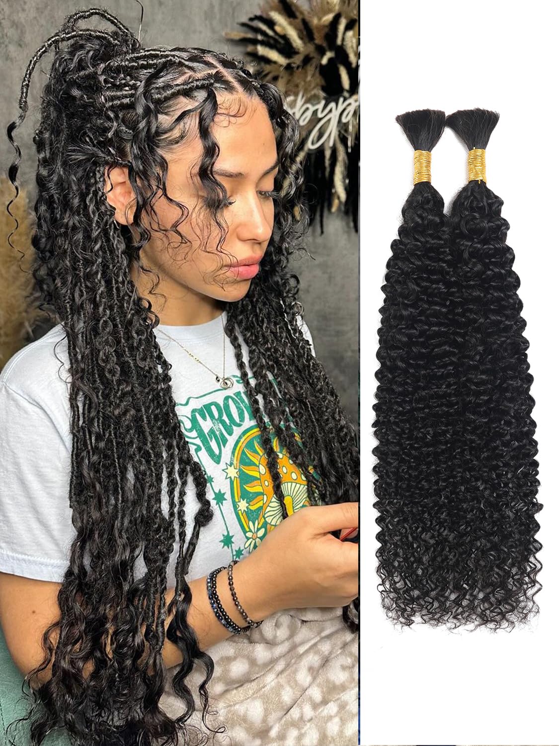 20Inch Human Braiding Hair for Boho Braids and Styles