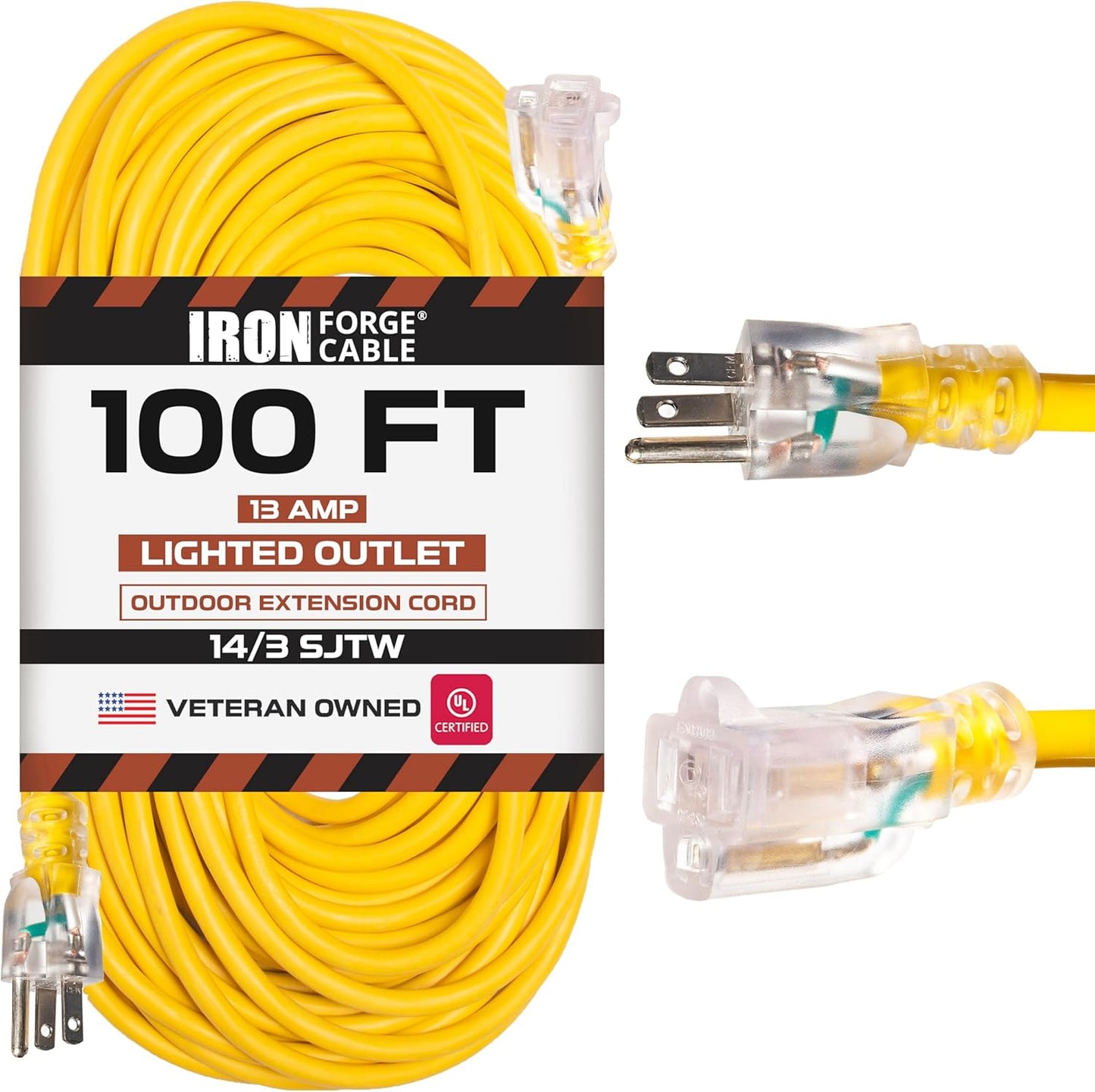 Iron Forge Cable 100 Ft Outdoor Extension Cord - Heavy Duty