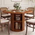 47 in Round Dining Table for 4 - Compact Modern Farmhouse