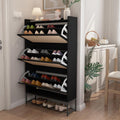 AVZEAR Shoe Cabinet Freestanding Tipping Bucket Shoe Rack