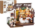 Rolife Coffee Shop Miniature Dollhouse Kit with LED Lights - Relaxing
