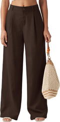 Willit Women's Linen Pants Wide Leg Work Dress Pants - Comfortable are