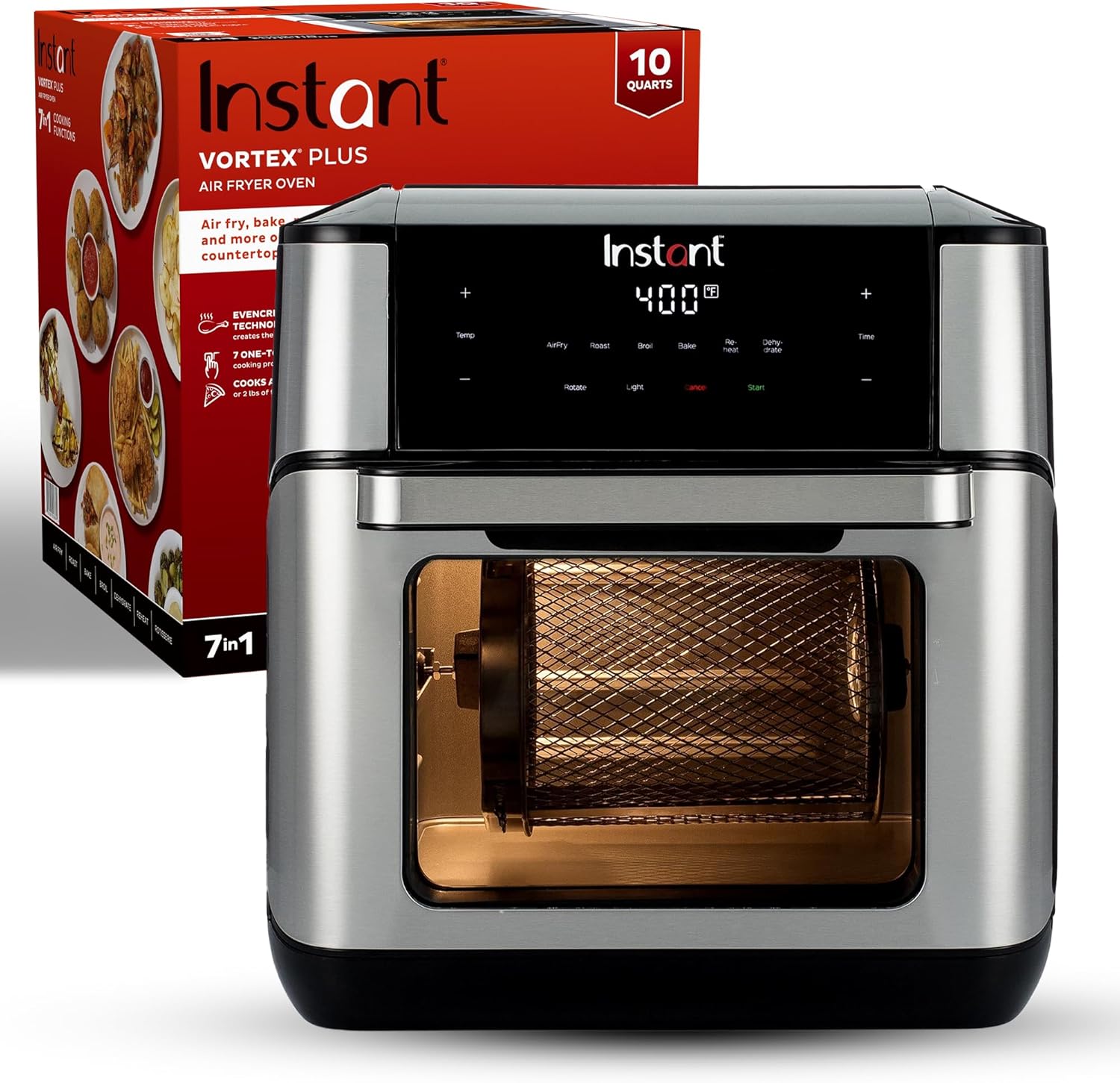 Instant Pot 10QT Air Fryer - 7-in-1 Multi-Use, Silver/Black