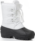 POLAR Mens Muck Lace Up Short Nylon Winter Snow Rain Duck Boots - Warm