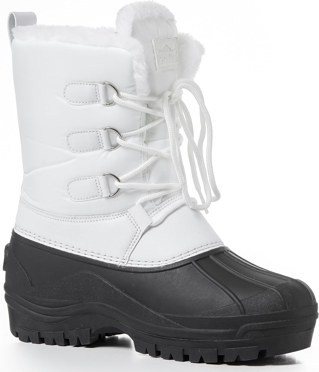 POLAR Mens Muck Lace Up Short Nylon Winter Snow Rain Boots