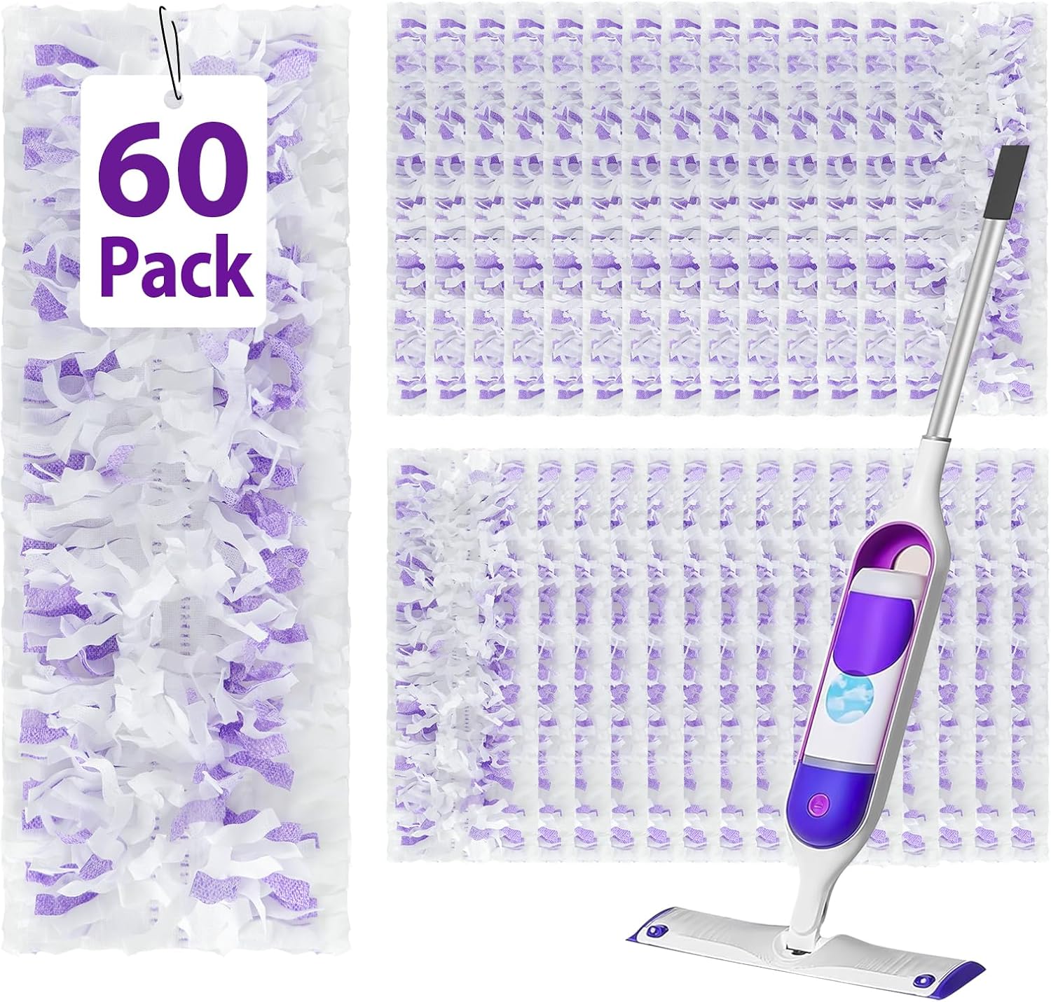 60 Count Disposable Power Mop Refills for Swiffer Power Mop