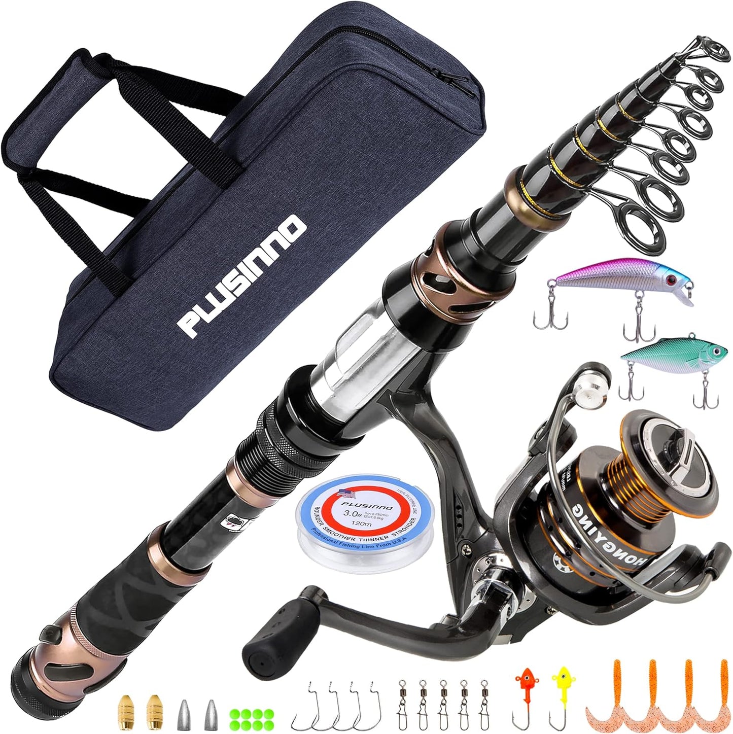 PLUSINNO Fishing Rod and Reel Combos for Ultimate Fishing Experience