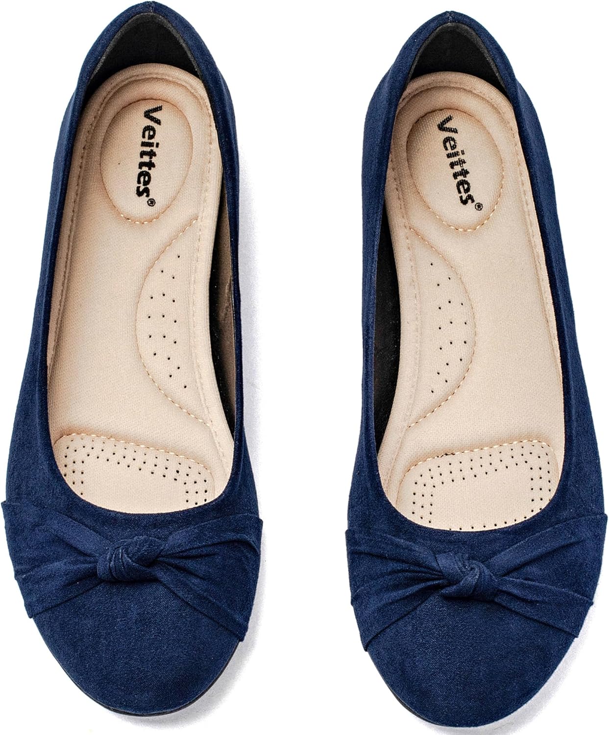Veittes Women's Wide Width Flat Shoes for Ultimate Comfort