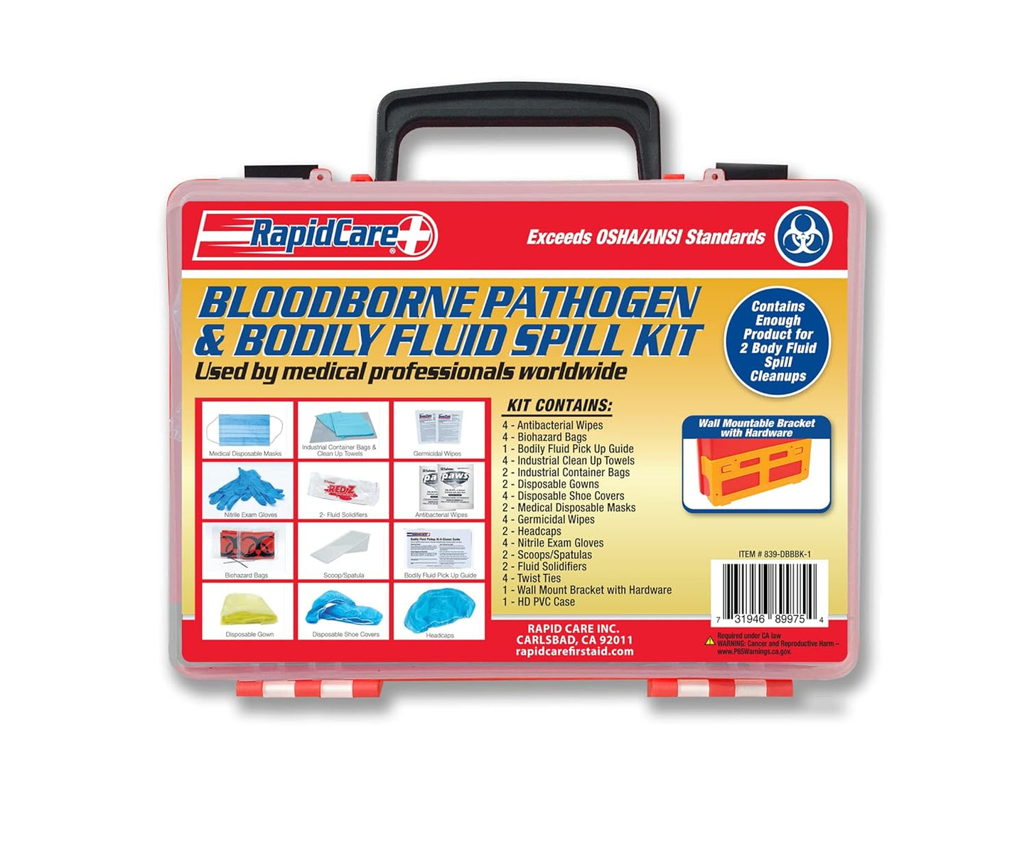 Commercial Bloodborne Pathogen Clean Up Kit for Safety Needs