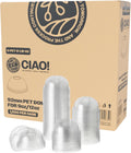CIAO! PET Dome Lid with Straw Hole for 9oz/12oz Cups - Clear Durable