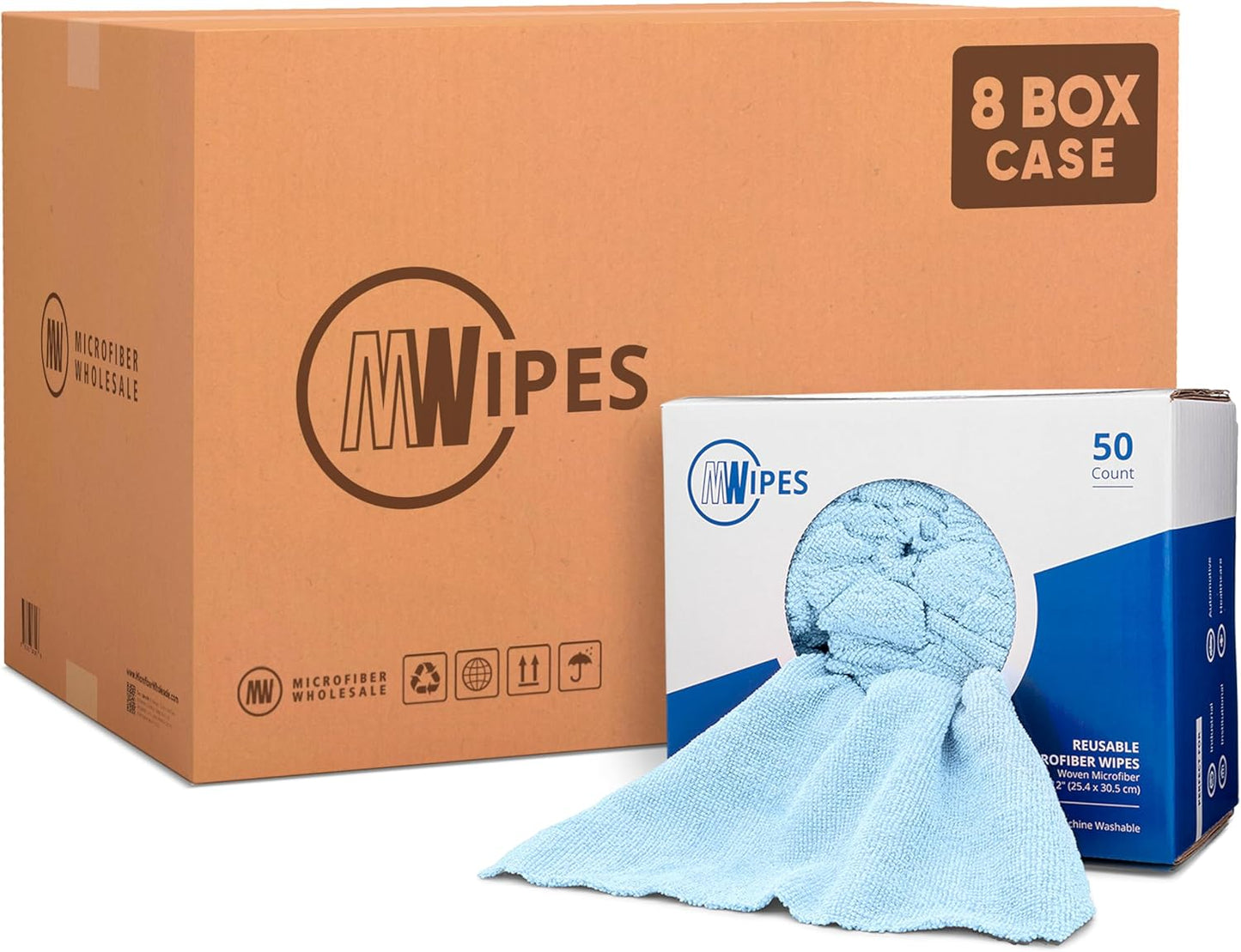 Blue Microfiber Shop Towels for Superior Cleaning Power