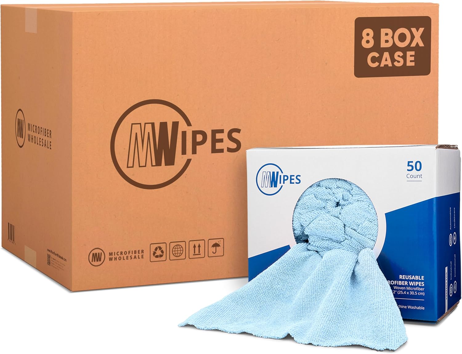 Blue Microfiber Shop Towels for Superior Cleaning Power