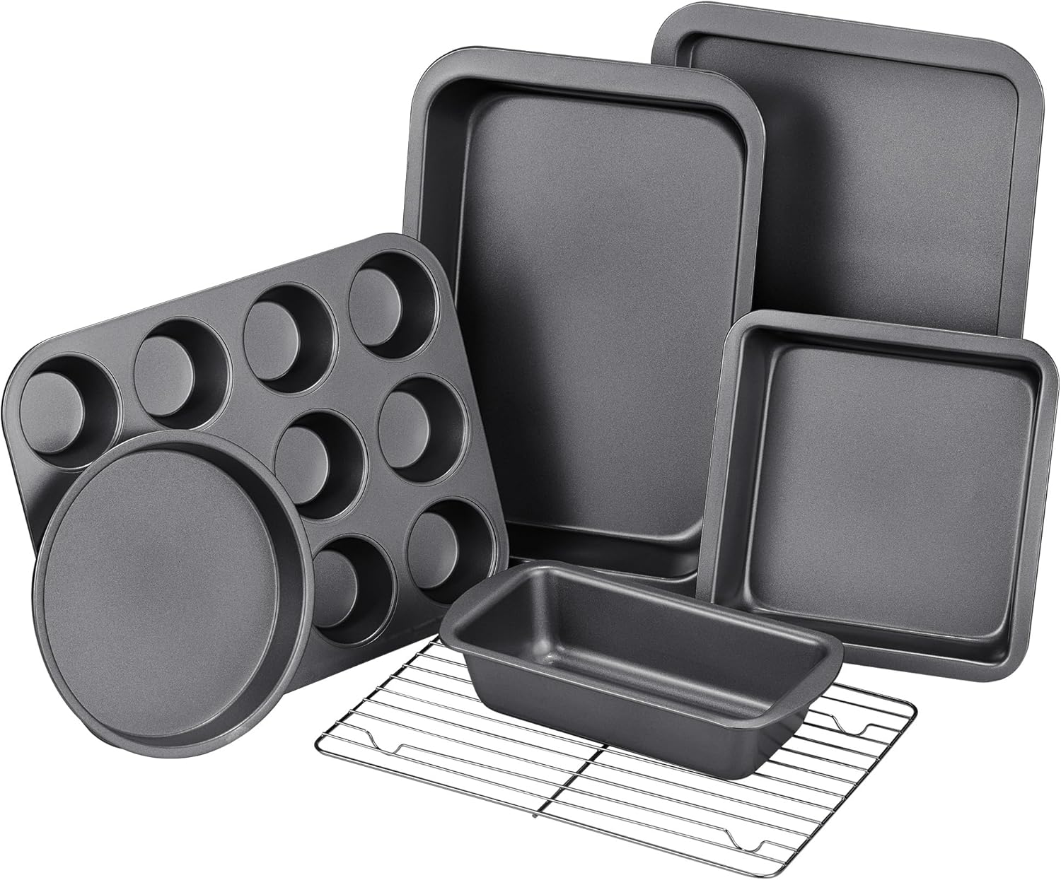 KITESSENSU 7-Piece Nonstick Bakeware Set for Perfect Baking