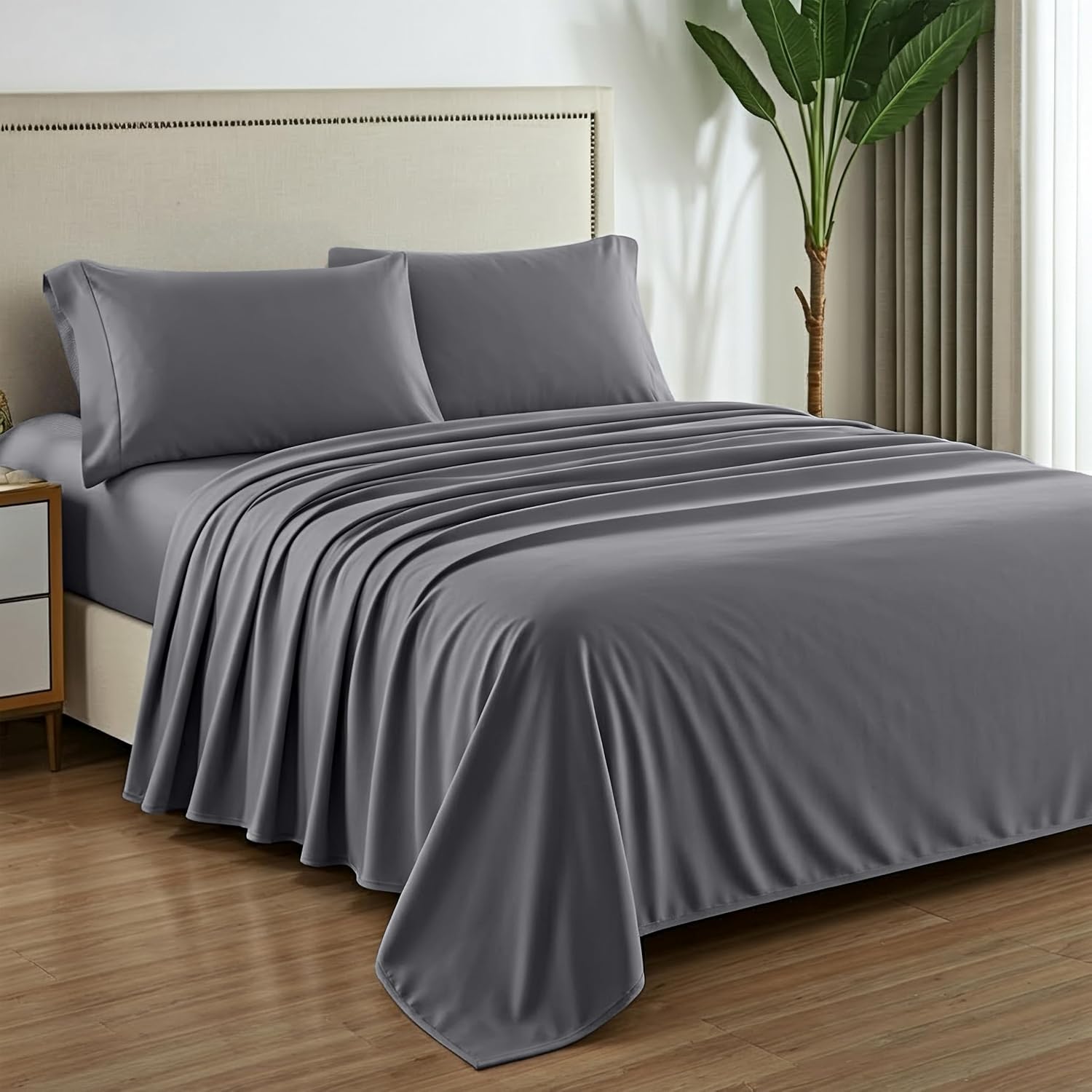 100% Egyptian Cotton King Size Sheet Set for Ultimate Comfort