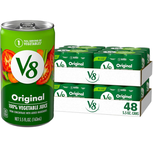 V8 Original 100% Vegetable Juice in 5.5 fl oz Cans - 48 Pack