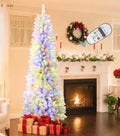 Prelit 4 ft Pencil Spruce Christmas Tree - Slim Space-Saving