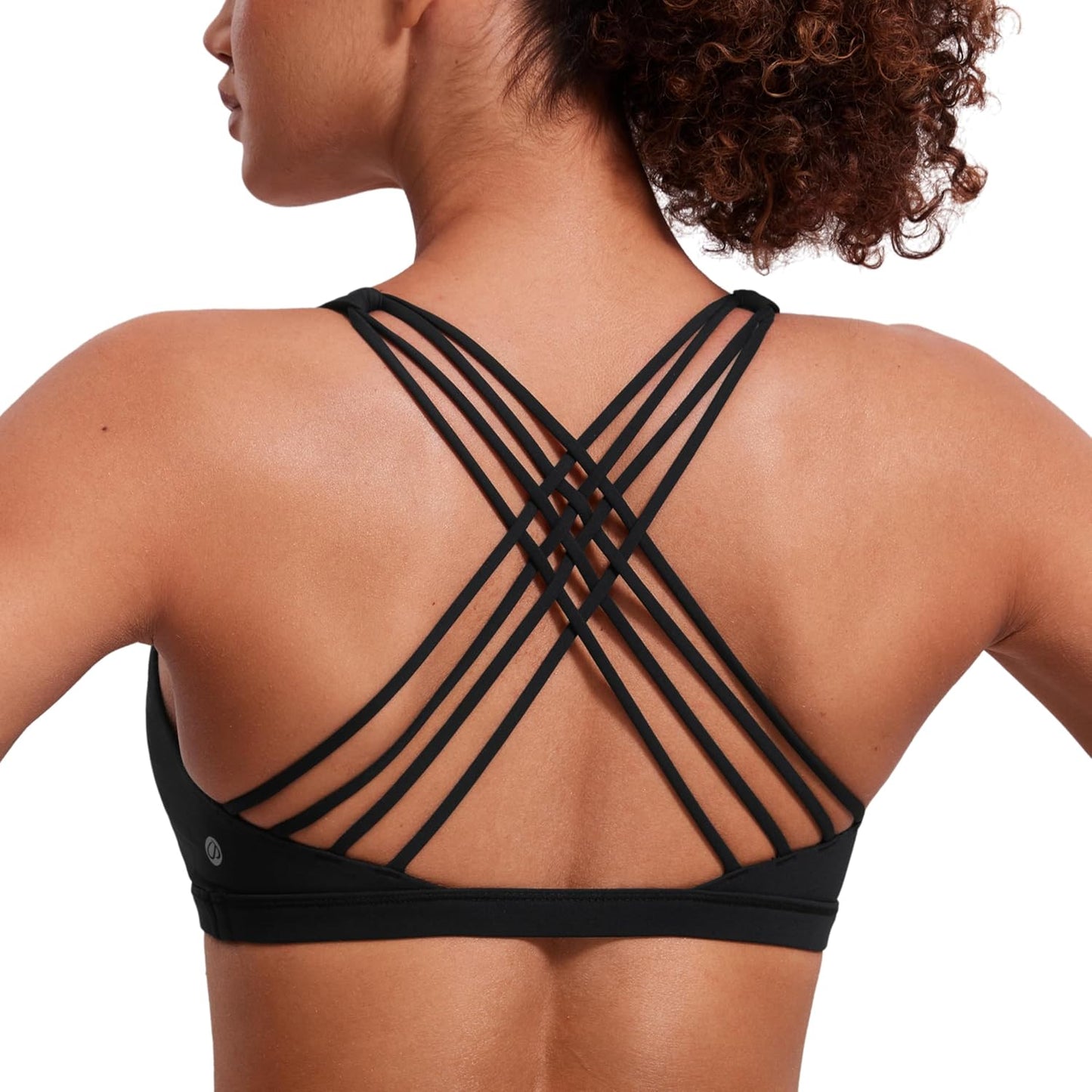 CRZ YOGA Strappy Sports Bra - Wireless Padded Comfort