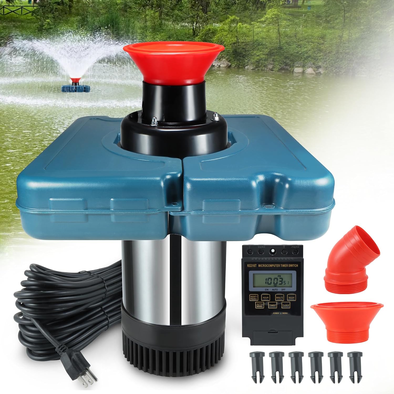 Goldlife Pond Fountain Aerator for Stunning Water Displays