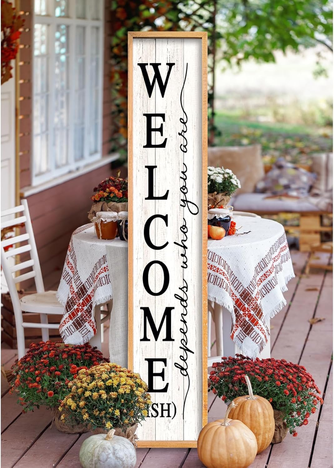 Welcome-ish Sign for Front Porch - Large Farmhouse Decor
