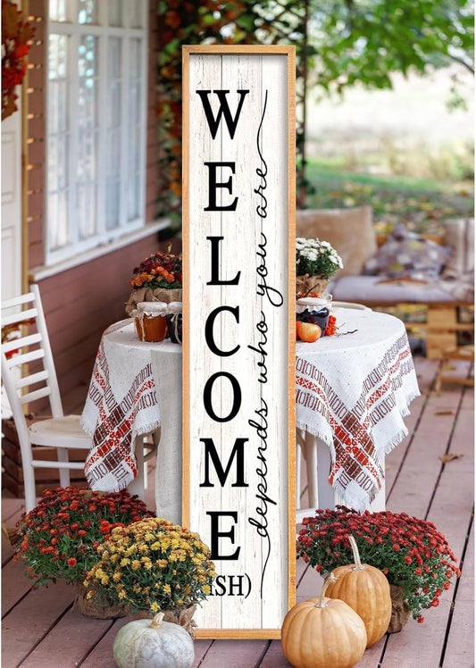 Welcome-ish Sign for Front Porch - Large Farmhouse Decor