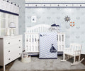 5-Piece Baby Crib Bedding Set Sailor - Soft Nautical Nursery Quilt