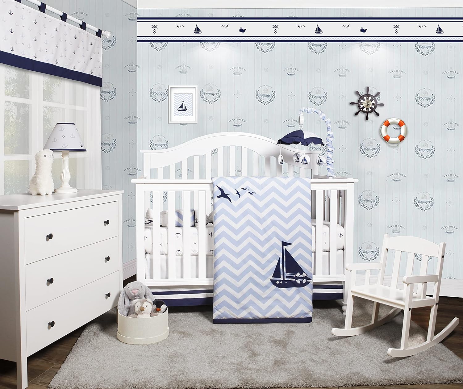 5-Piece Baby Crib Bedding Set for Nursery Decor and Comfort